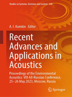 cover image of Recent Advances and Applications in Acoustics